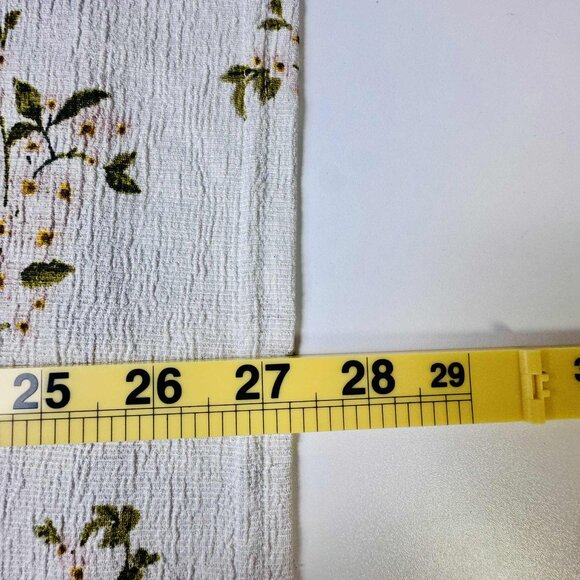 Melloday White Floral Blouse – Size 2X Ruffle Neck & Sleeves - Picture 9 of 9